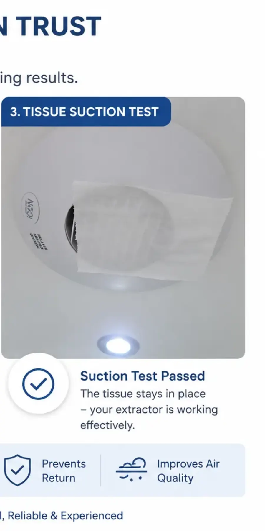 Ventilation assessment tissue test in Leicester