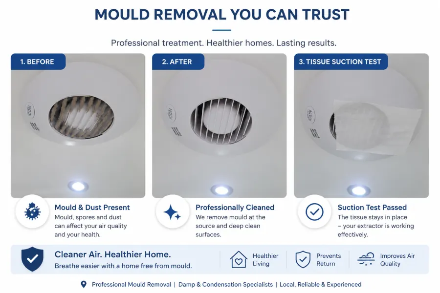 Bathroom mould treatment example for Lincoln homes