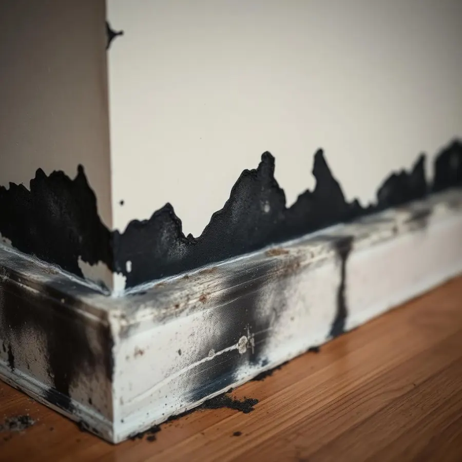 Cold wall mould problem in Mansfield home