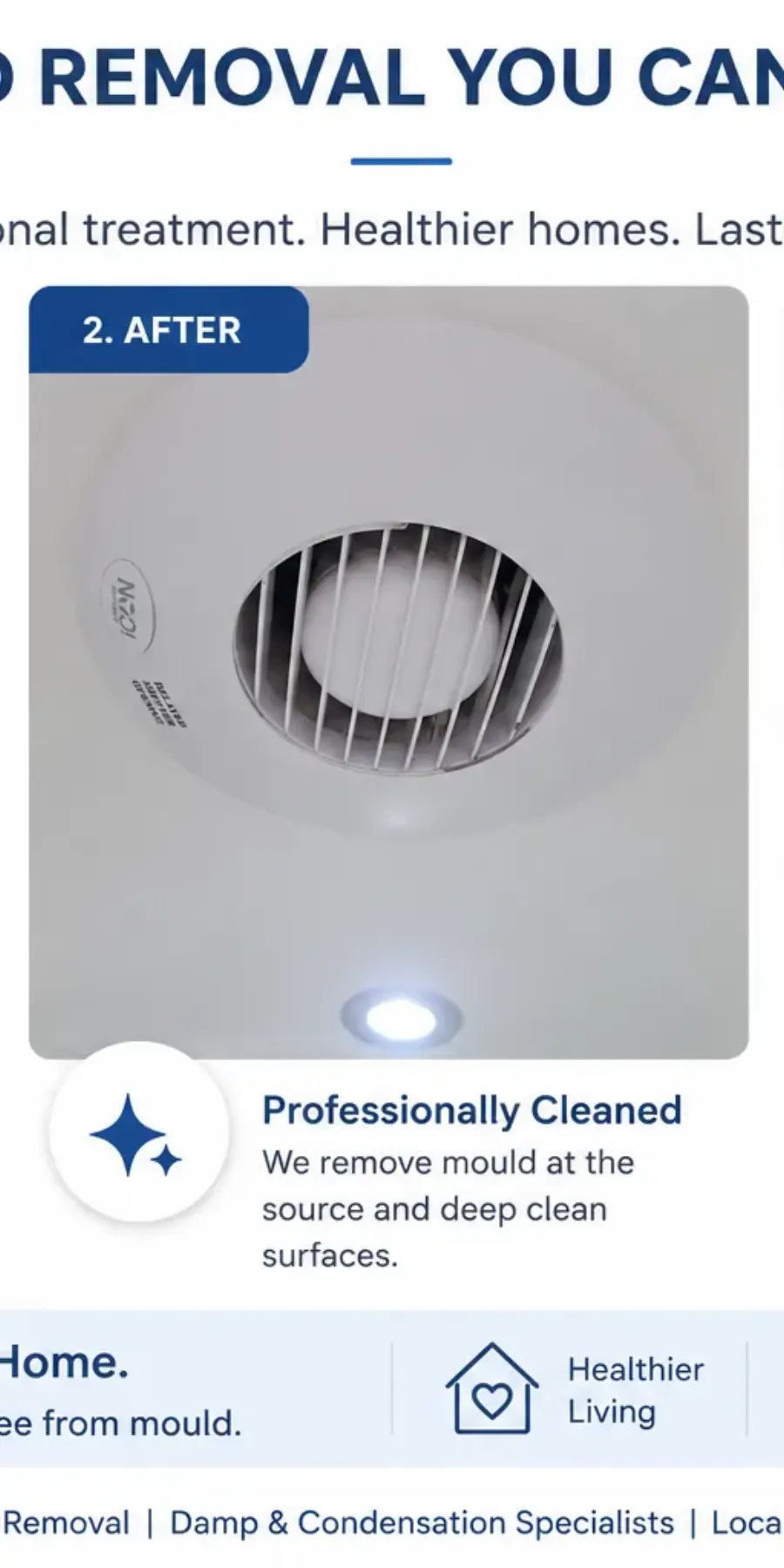 Bathroom extractor cleaned after Nottingham ventilation assessment